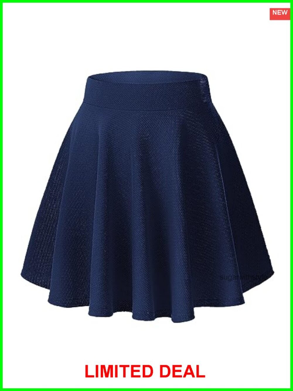 Stretchy Flared Mini Skater Skirt A-Line Casual Versatile